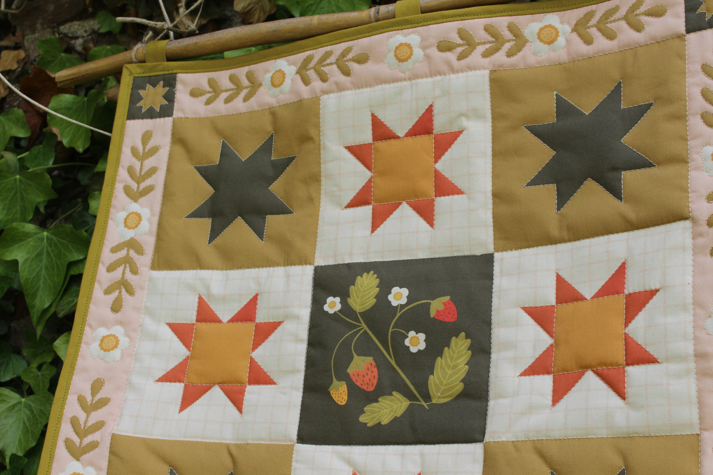 Strawberry Season Quilt Wall Hanging