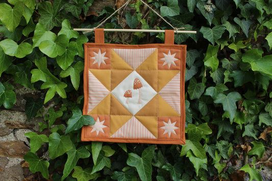 Mushroom - Mini Quilt Wall Hanging