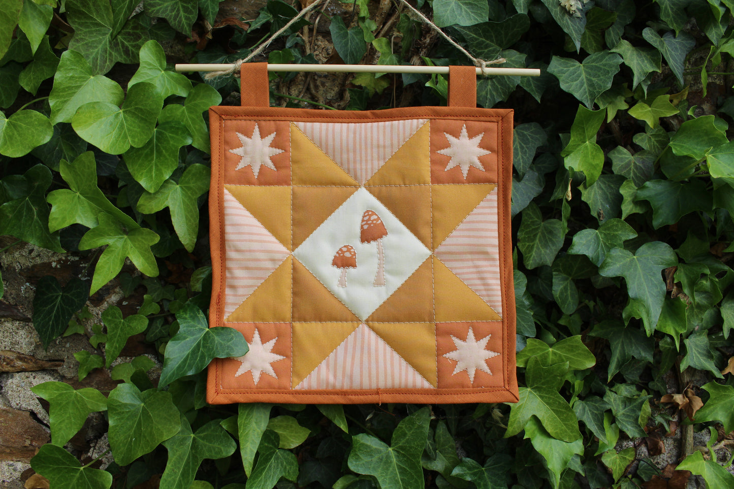 Mushroom - Mini Quilt Wall Hanging