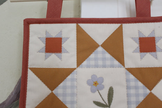 Forget Me Not Flower - Mini Quilt Wall Hanging