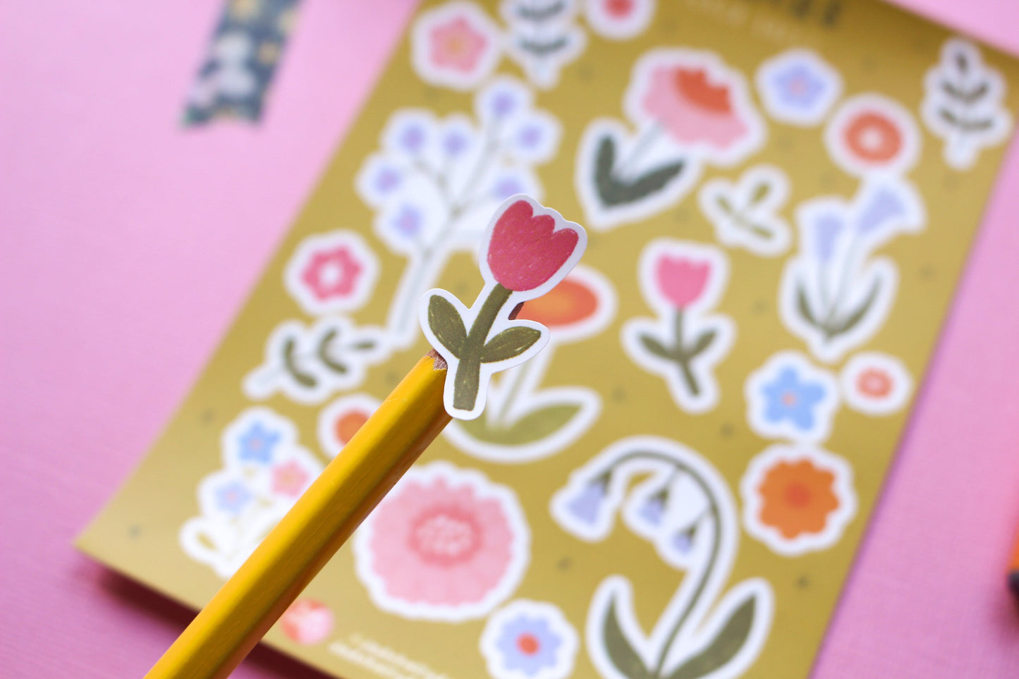 Flower Vinyl Sticker Sheet - journal stickers, scrapbook stickers, planner, floral,