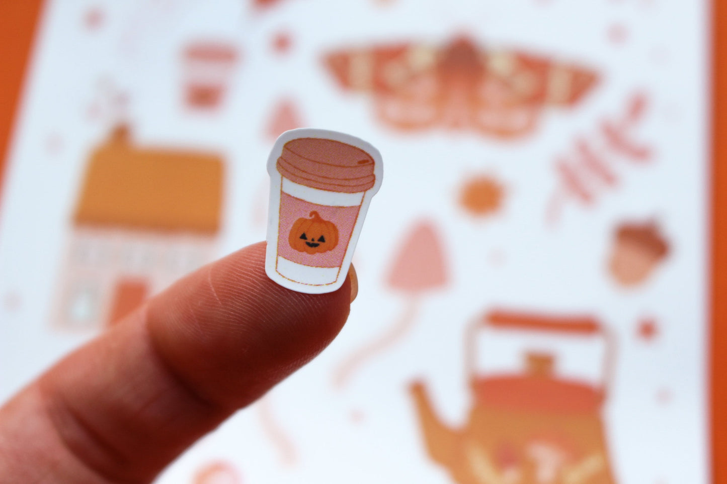 Autumn Vinyl Sticker Sheet - journal stickers, scrapbook stickers, planner, pumpkins, ghosties, witchy, autumnal