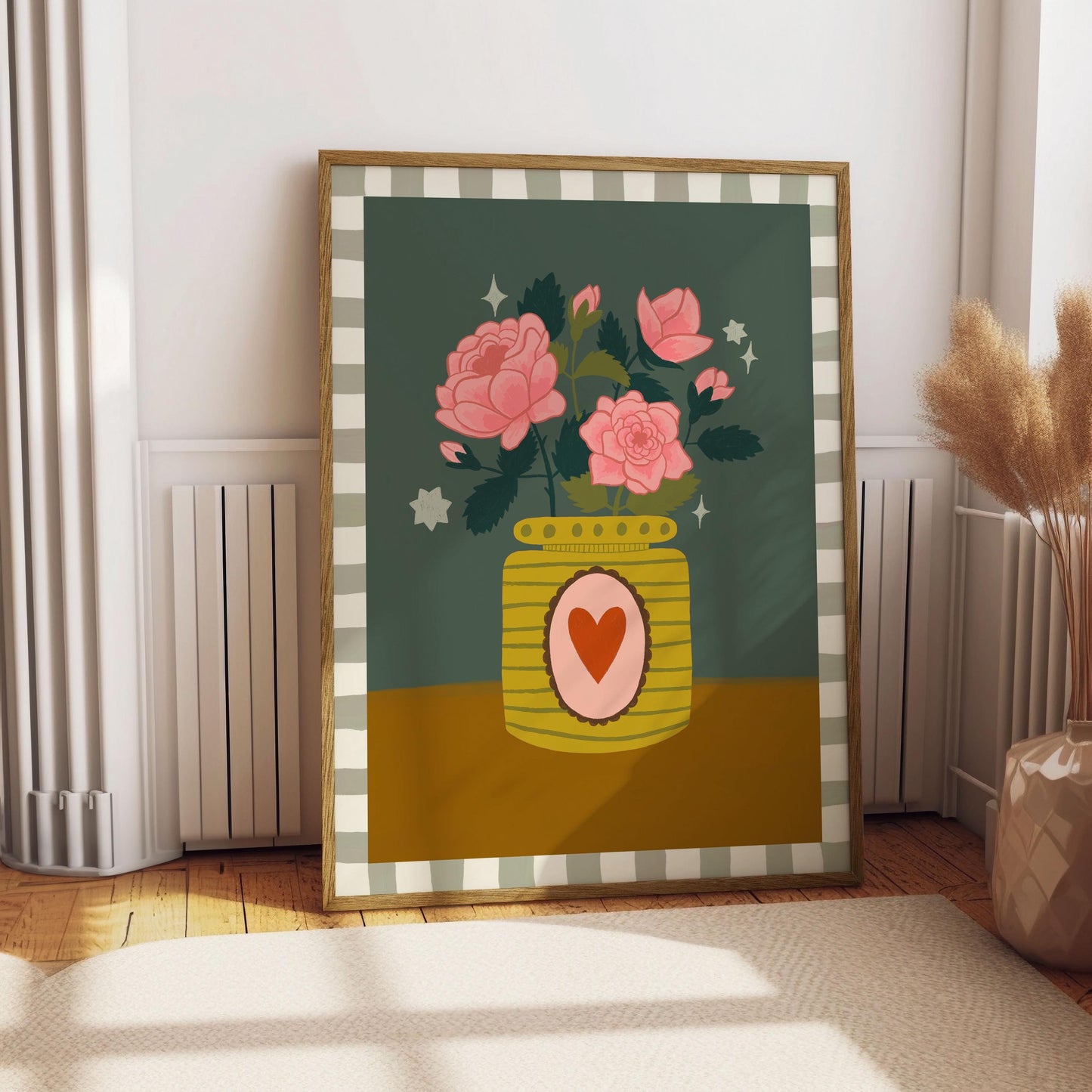 Rose Bouquet Art Print | June Birth Flower, Cottagecore Decor