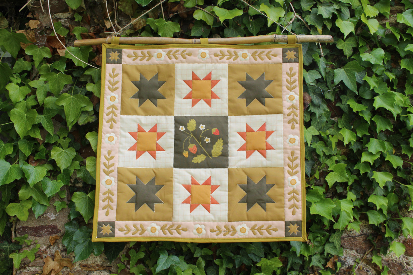 Strawberry Season Quilt Wall Hanging