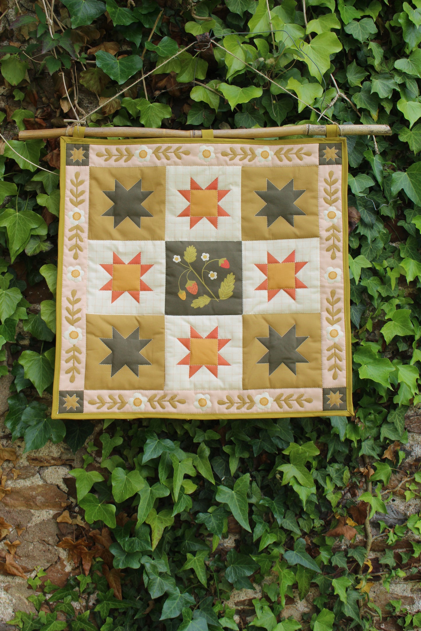 Strawberry Season Quilt Wall Hanging