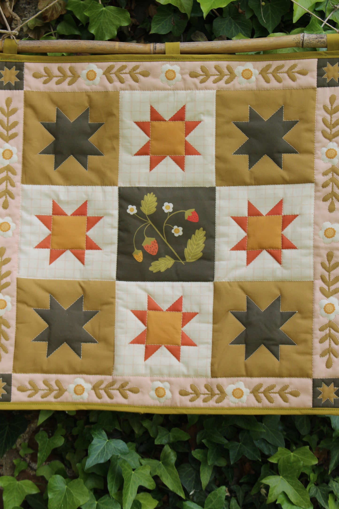 Strawberry Season Quilt Wall Hanging