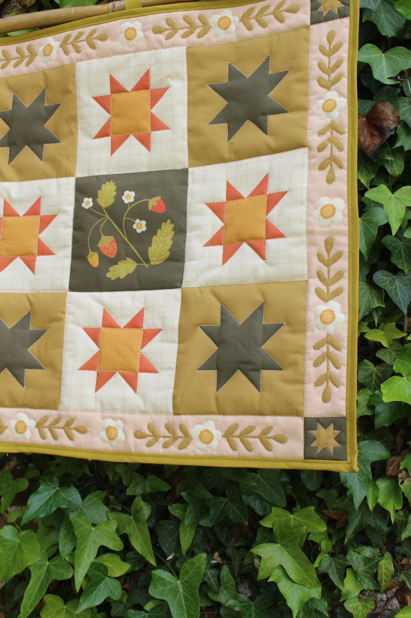 Strawberry Season Quilt Wall Hanging