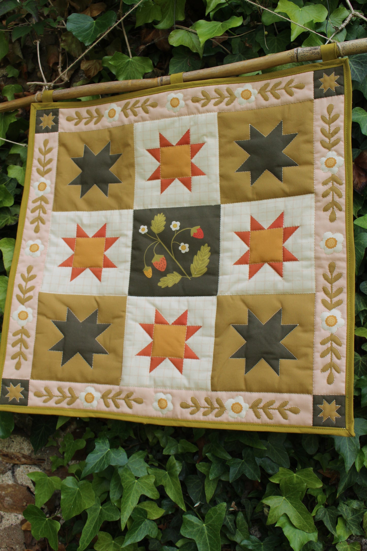 Strawberry Season Quilt Wall Hanging