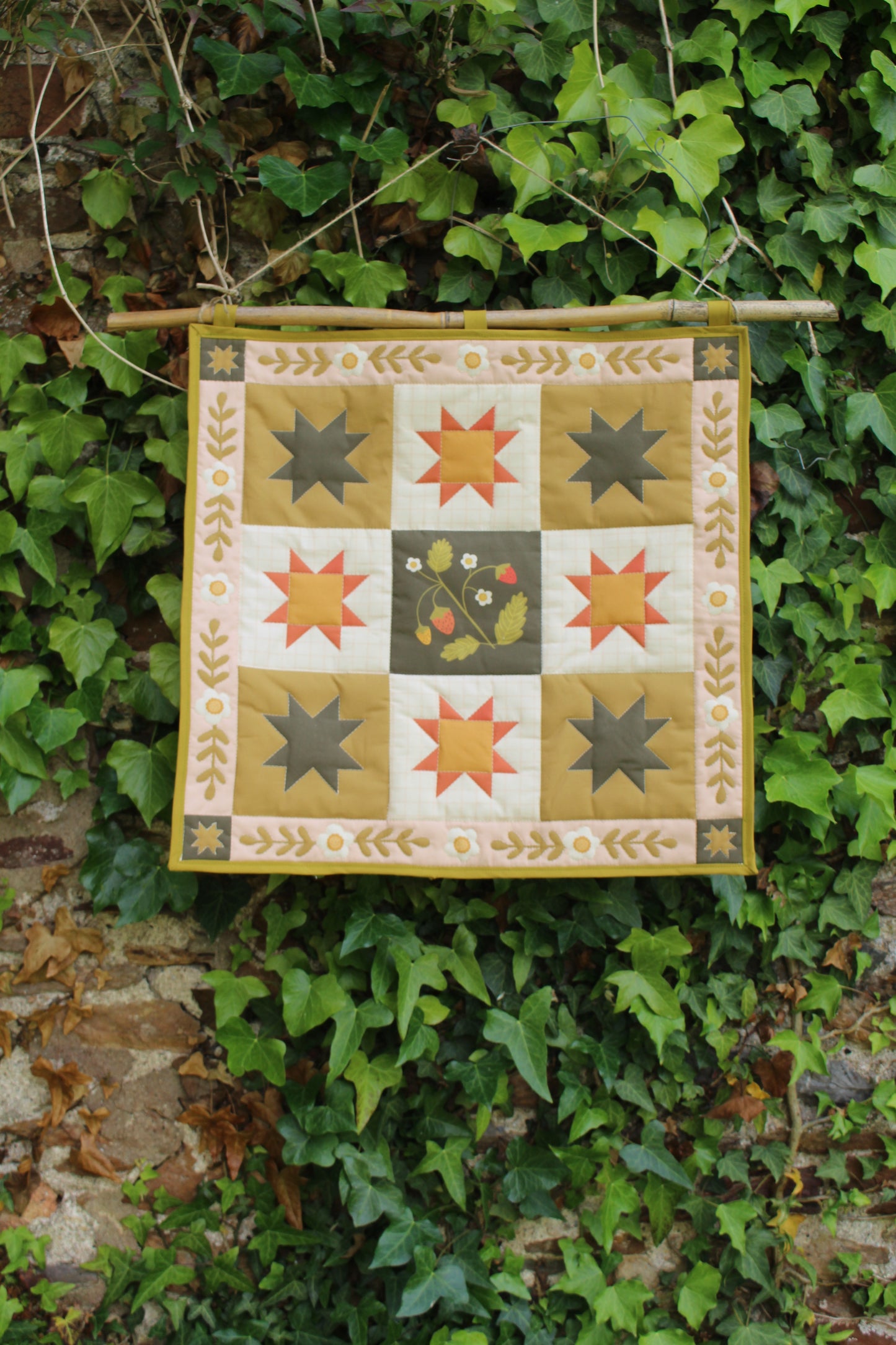 Strawberry Season Quilt Wall Hanging