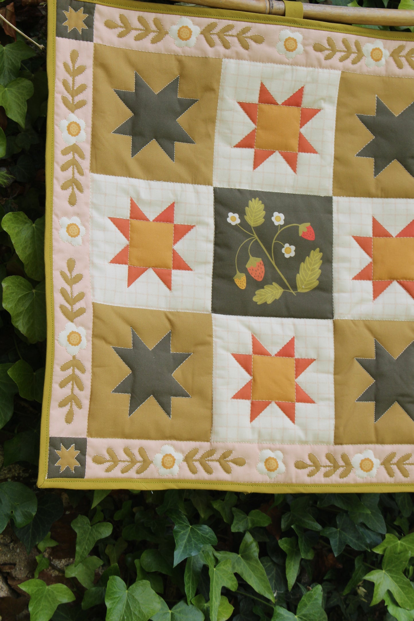 Strawberry Season Quilt Wall Hanging