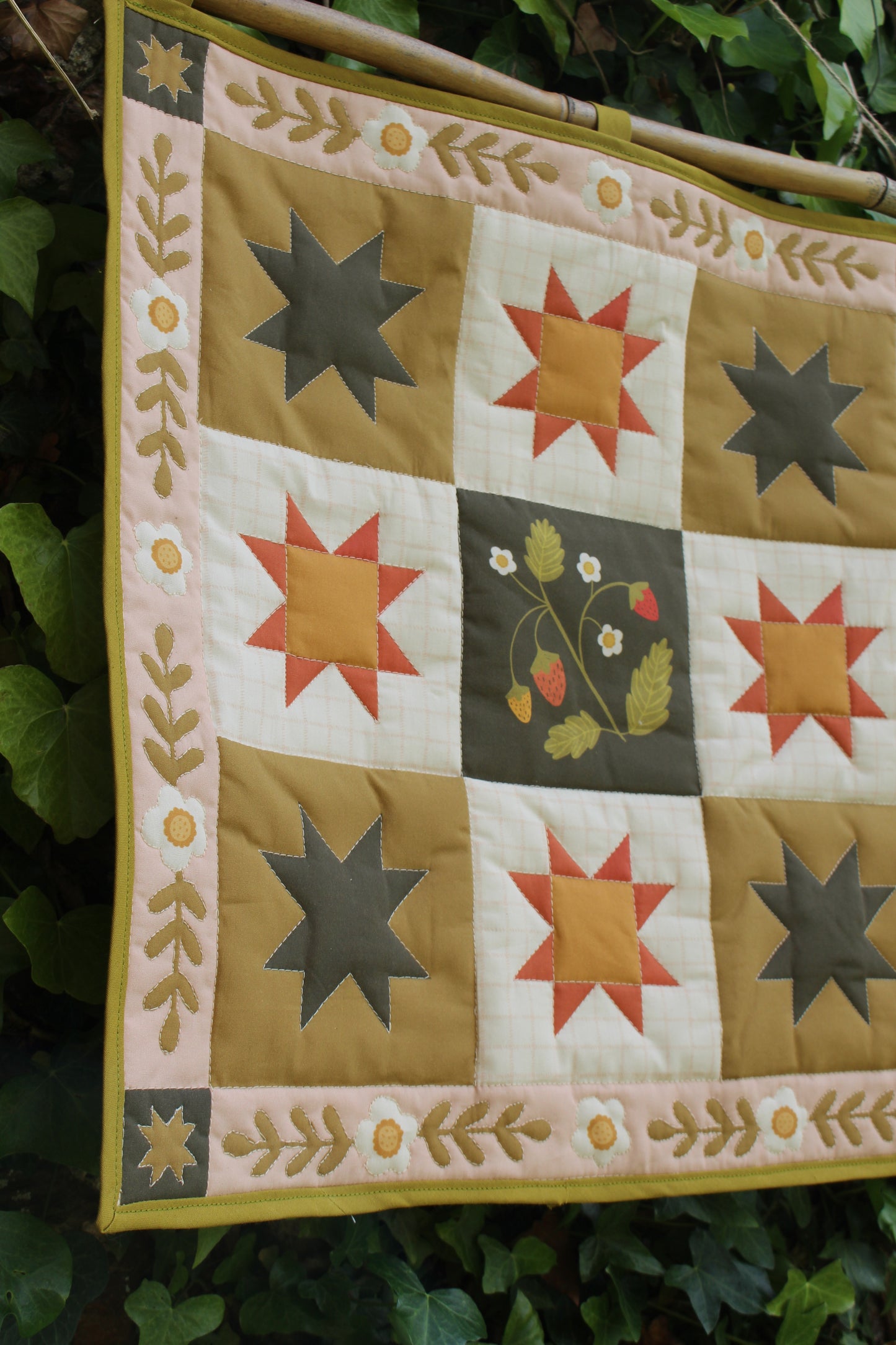 Strawberry Season Quilt Wall Hanging