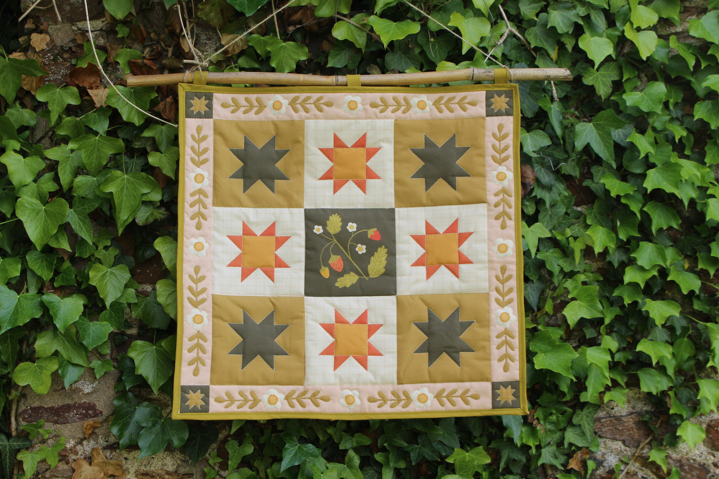 Strawberry Season Quilt Wall Hanging