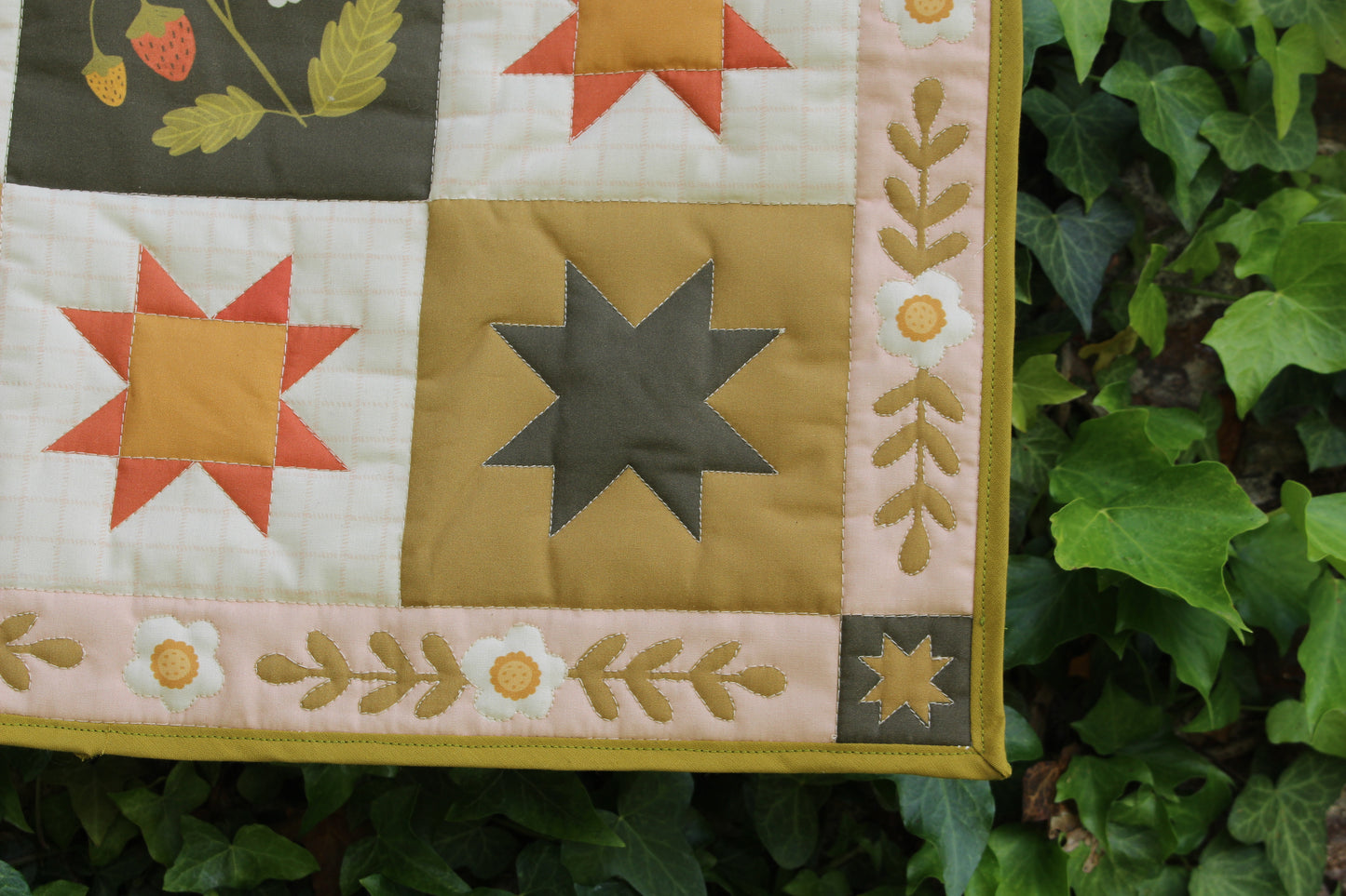 Strawberry Season Quilt Wall Hanging