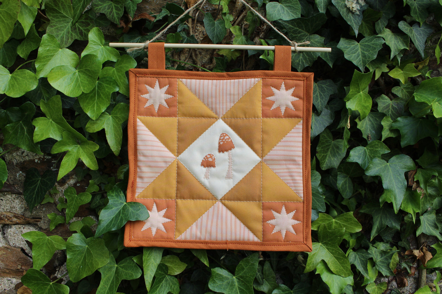 Mushroom - Mini Quilt Wall Hanging