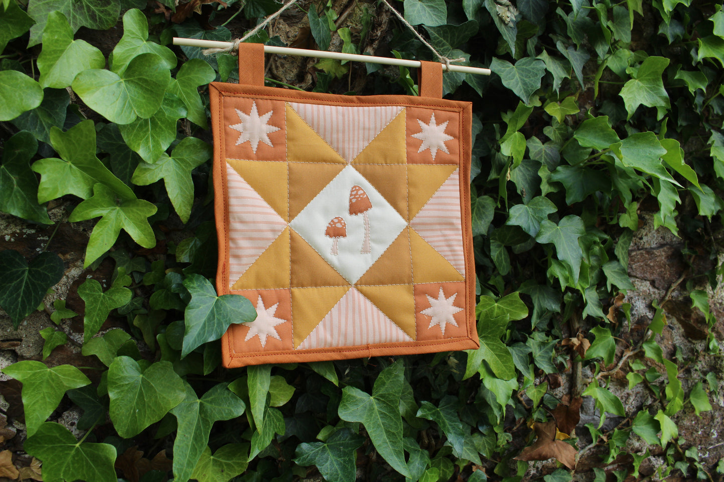 Mushroom - Mini Quilt Wall Hanging