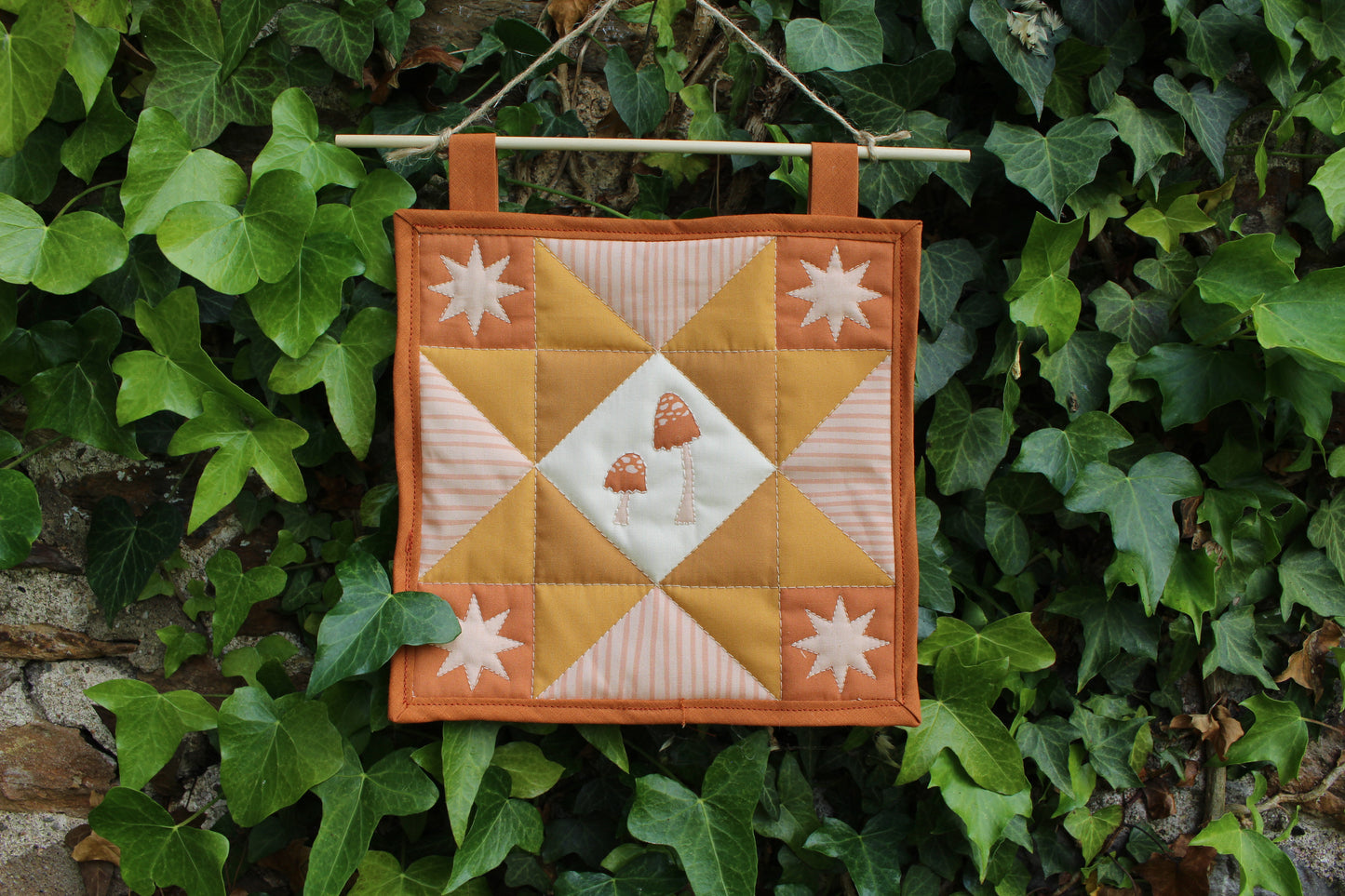 Mushroom - Mini Quilt Wall Hanging