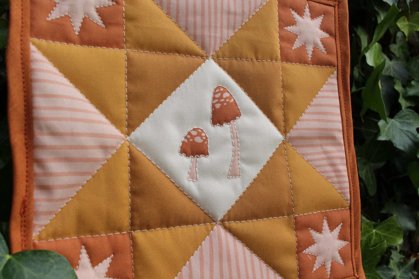 Mushroom - Mini Quilt Wall Hanging