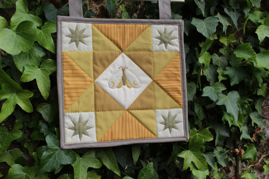 Moon Moth - Mini Quilt Wall Hanging