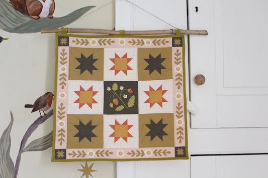 Strawberry Season Quilt Wall Hanging