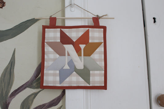 Personalised Initial Letter - Mini Quilt Wall Hanging