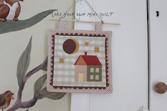 Make your own Mini Quilt Kit - House & Moon