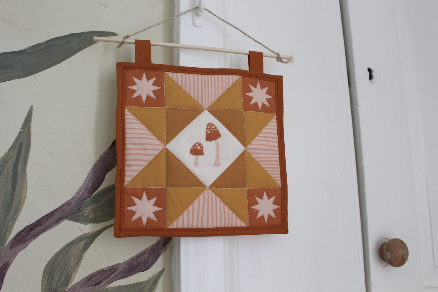 Mushroom - Mini Quilt Wall Hanging