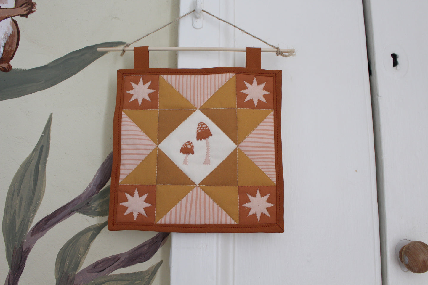 Mushroom - Mini Quilt Wall Hanging
