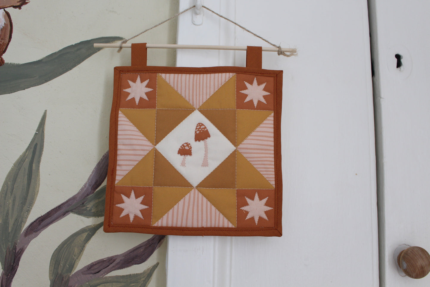 Mushroom - Mini Quilt Wall Hanging