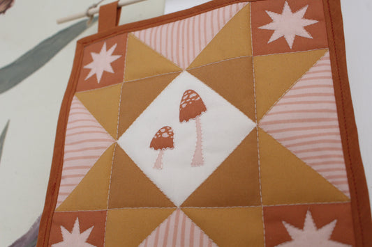 Mushroom - Mini Quilt Wall Hanging