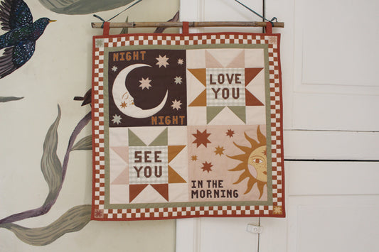 "Night Night, Love You" Quilted Wall Hanging