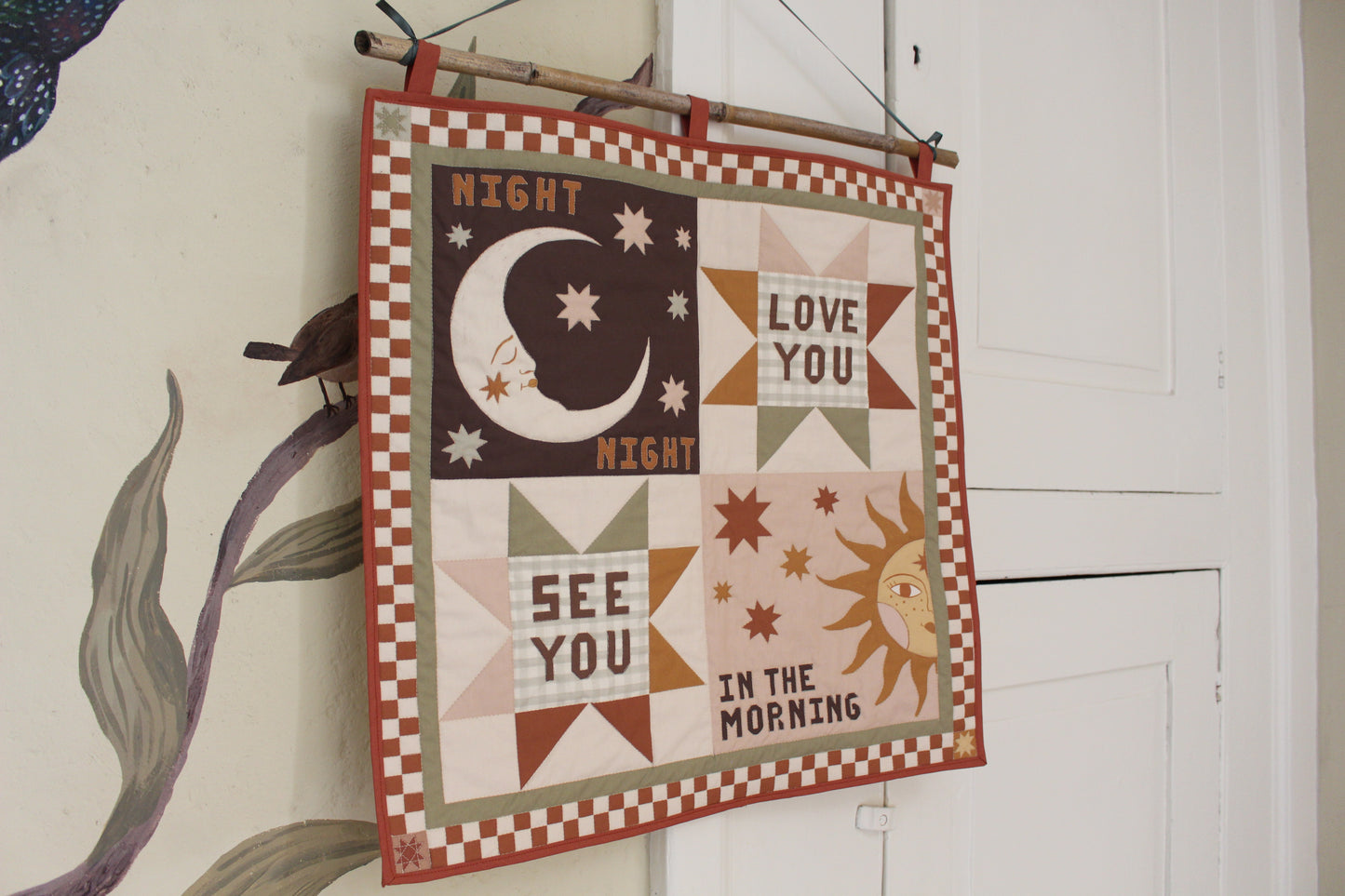 "Night Night, Love You" Quilted Wall Hanging