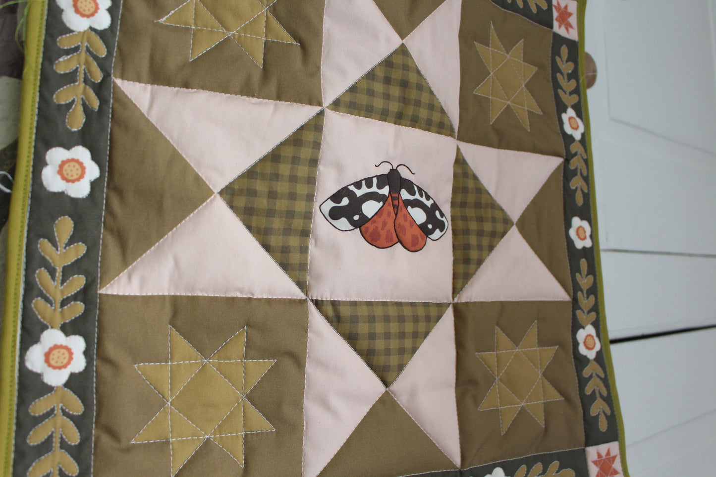 Garden Tiger Moth - Quilted Wall Hanging