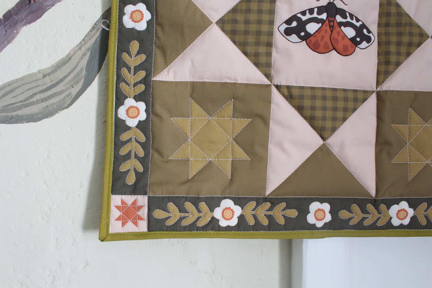 Garden Tiger Moth - Quilted Wall Hanging