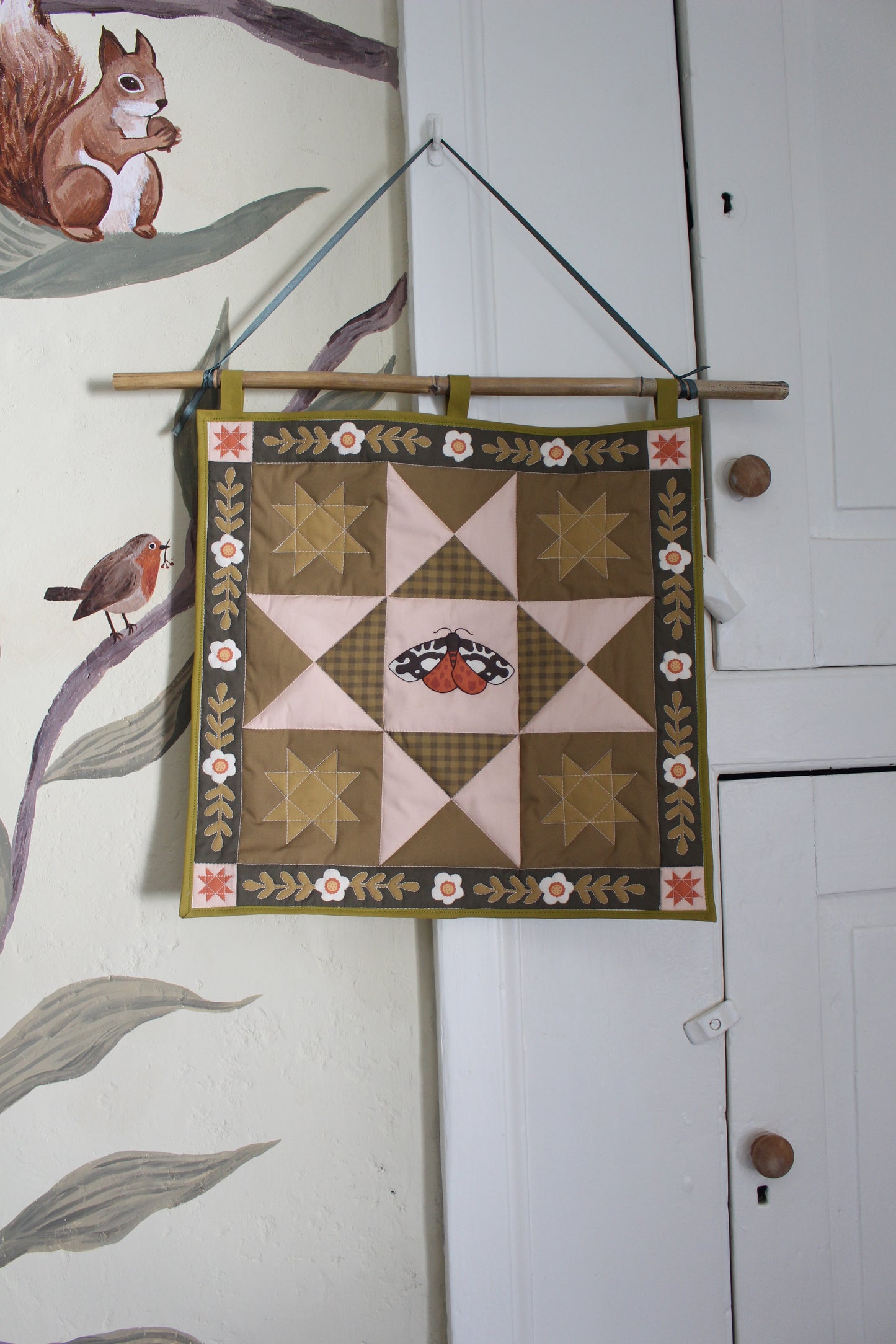 Garden Tiger Moth - Quilted Wall Hanging