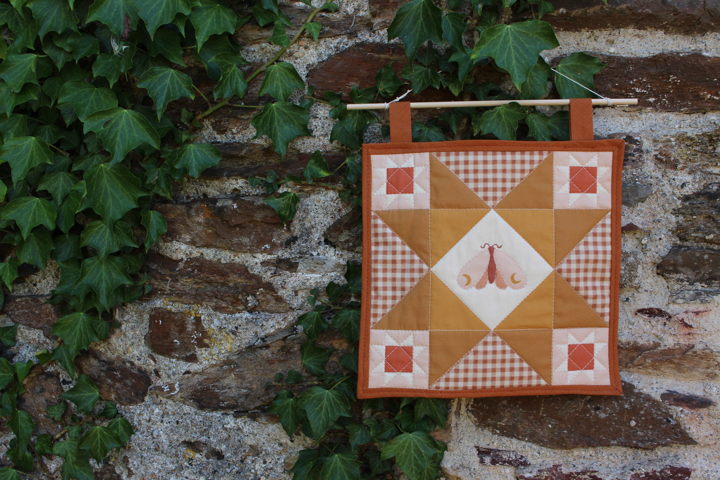 Autumn Moth - Mini Quilt Wall Hanging - Autumn Collection