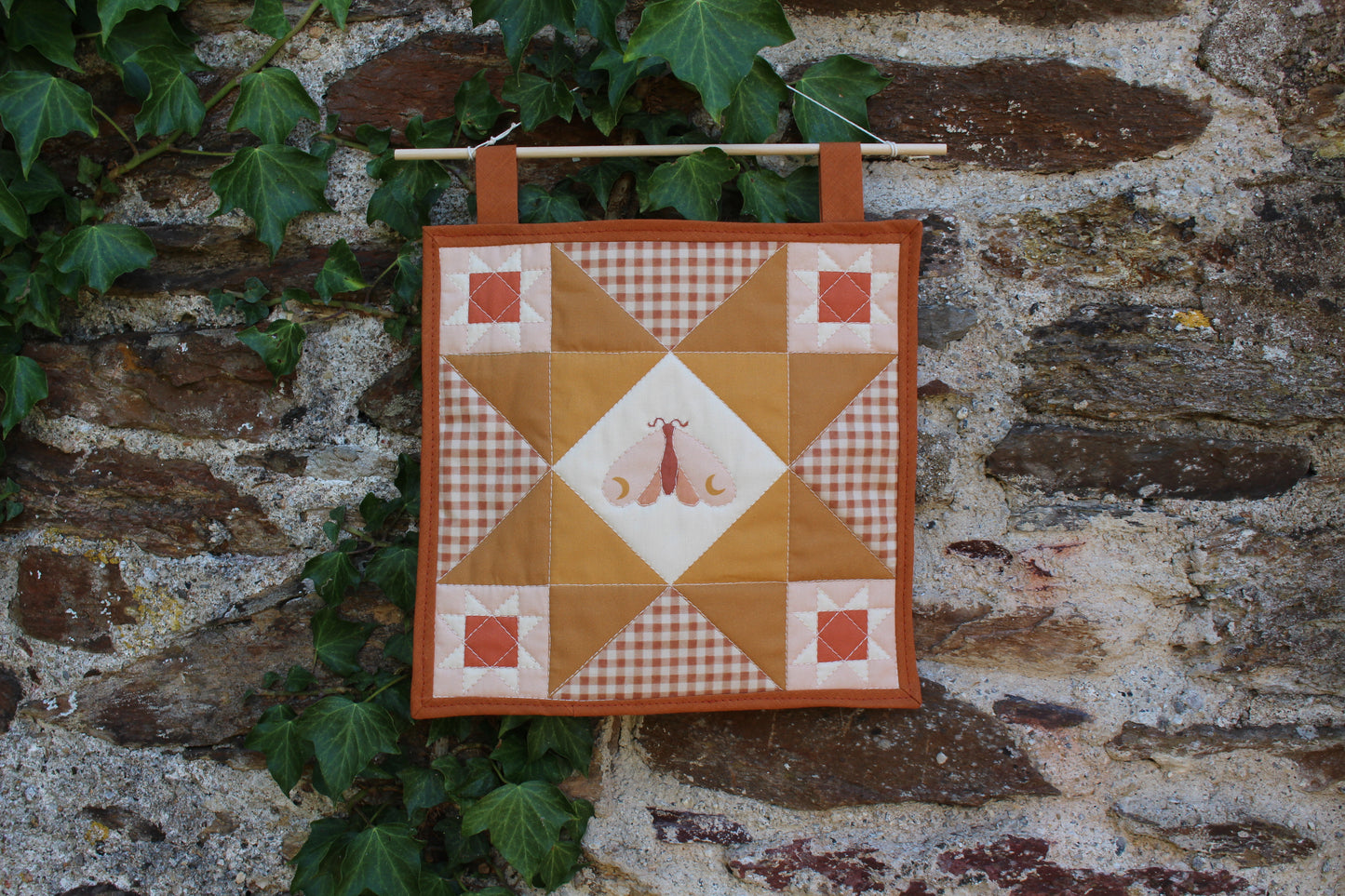 Autumn Moth - Mini Quilt Wall Hanging - Autumn Collection