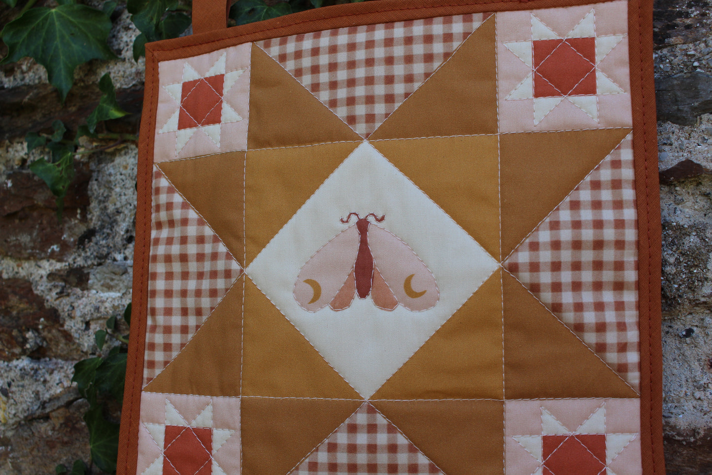 Autumn Moth - Mini Quilt Wall Hanging - Autumn Collection