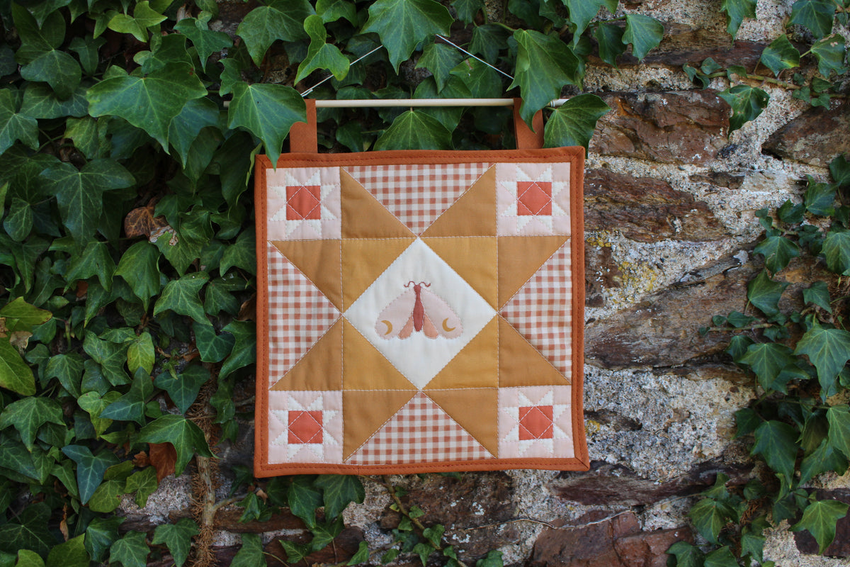 Autumn Moth - Mini Quilt Wall Hanging - Autumn Collection
