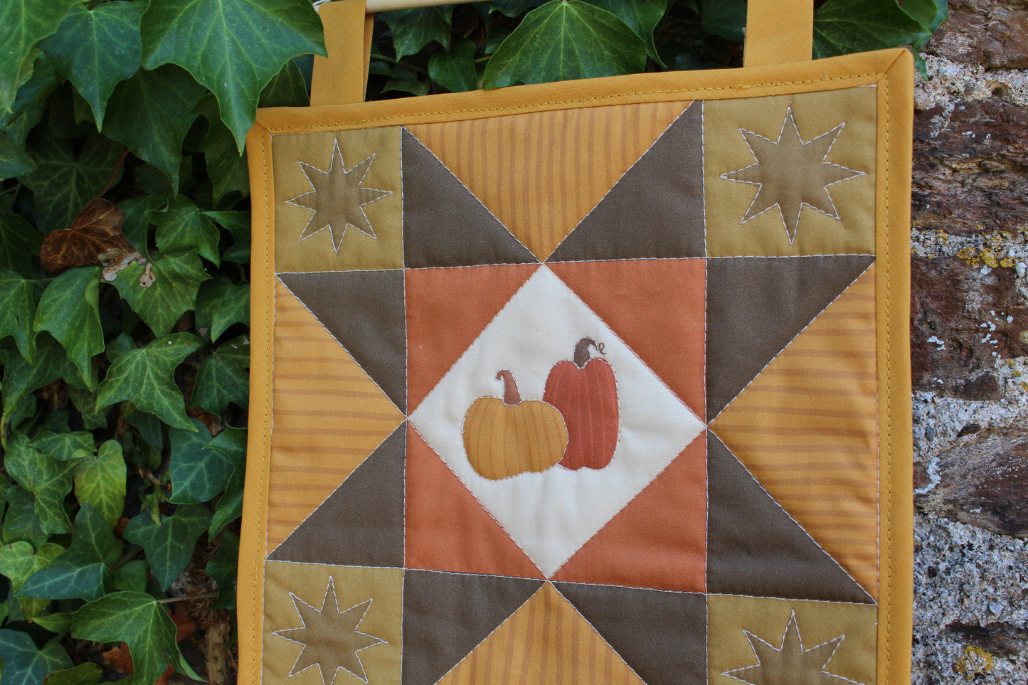 Pumpkin - Mini Quilt Wall Hanging - Autumn Collection