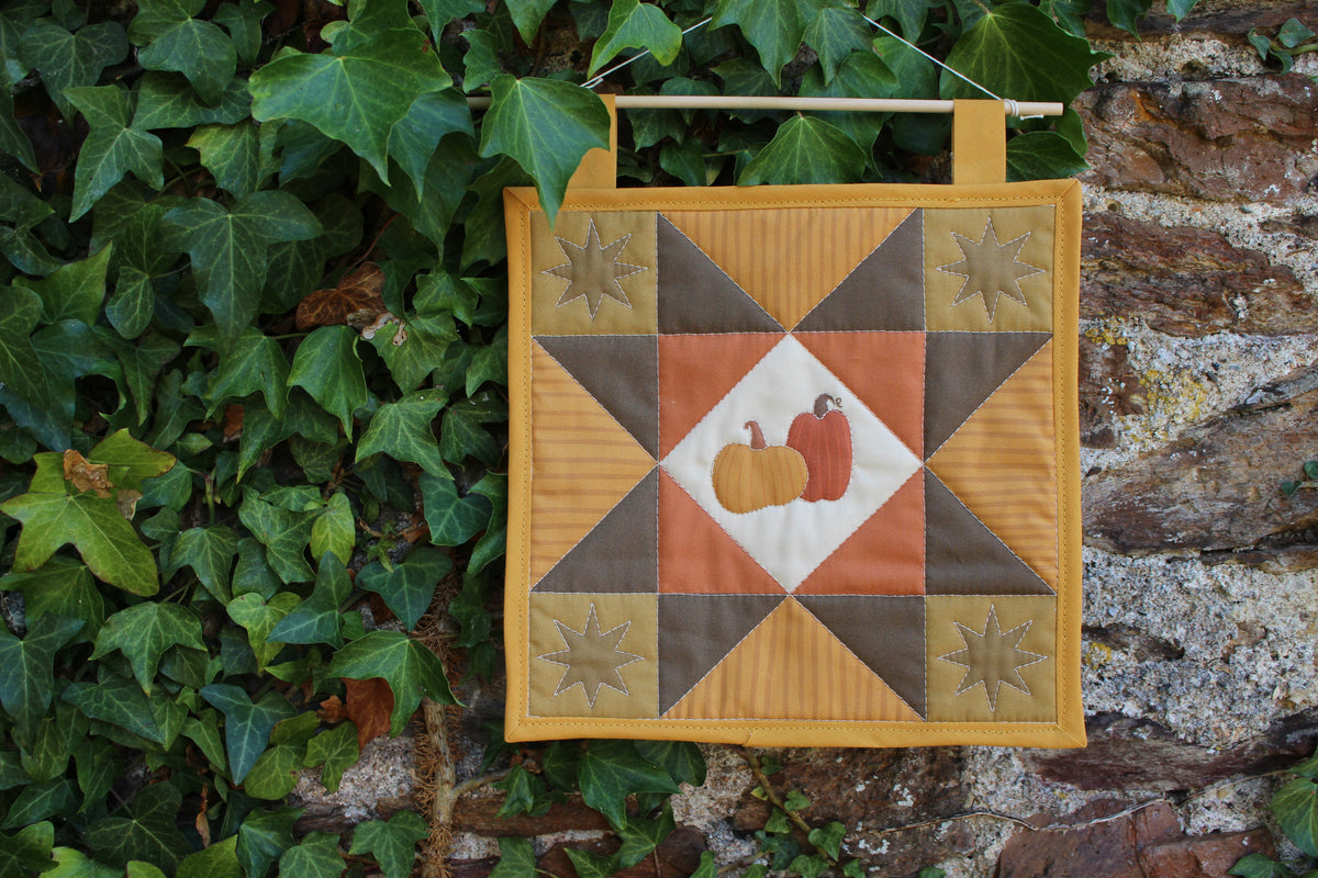 Pumpkin - Mini Quilt Wall Hanging - Autumn Collection