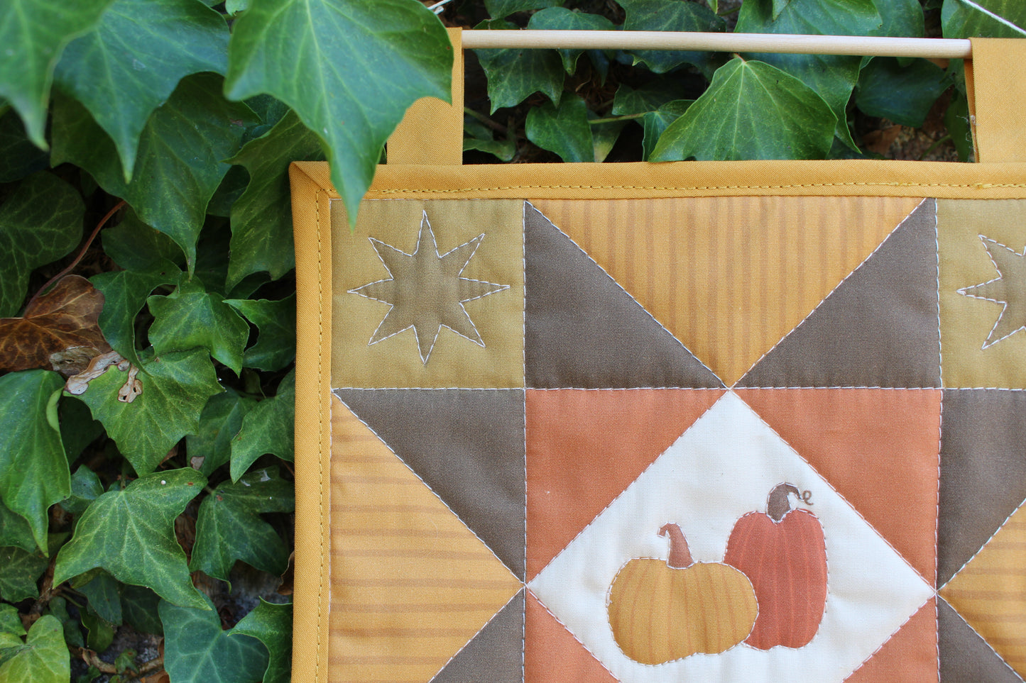 Pumpkin - Mini Quilt Wall Hanging - Autumn Collection