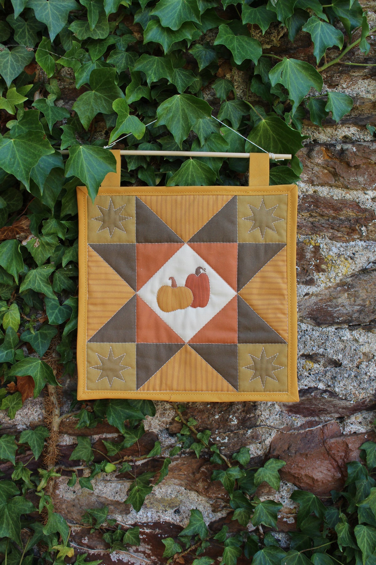 Pumpkin - Mini Quilt Wall Hanging - Autumn Collection