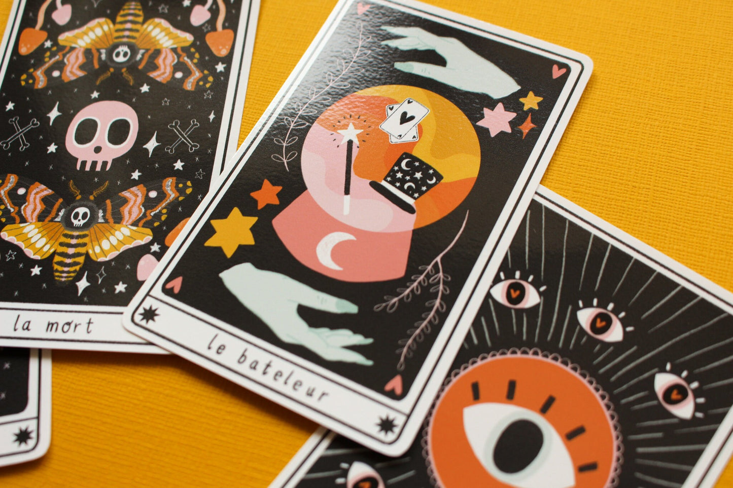 Tarot Card Vinyl Sticker Set - Scrapbooking - Craft - Pumpkin - Halloween - Moon - Sun