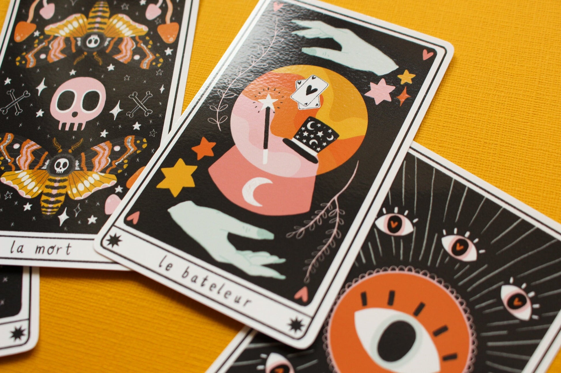 Tarot Card Vinyl Sticker Set - Scrapbooking - Craft - Pumpkin - Halloween - Moon - Sun