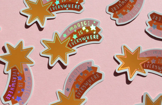 Star Magic Sticker Holographic Vinyl - Witchy, Magic