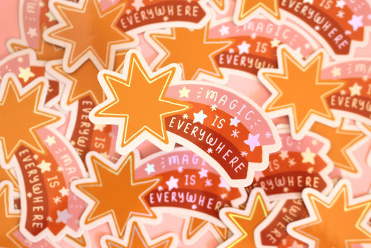 Star Magic Sticker Holographic Vinyl - Witchy, Magic
