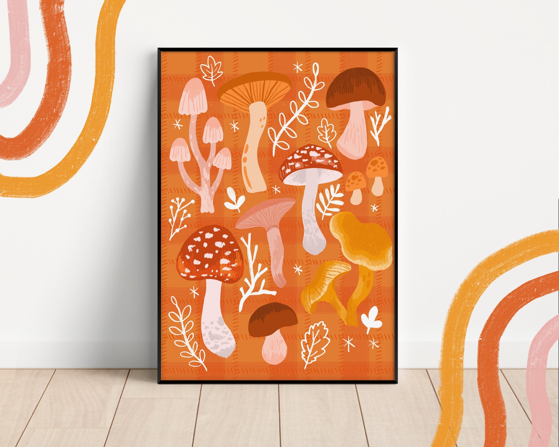 Autumn Mushroom Print - Cosy, Hygge, Witchy Magical, Autumnal - A5 or A4