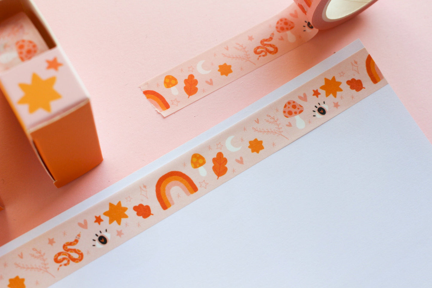Witchy Snake Toadstool Washi Tape, Mushroom, Witch, Halloween, Decorative Tape