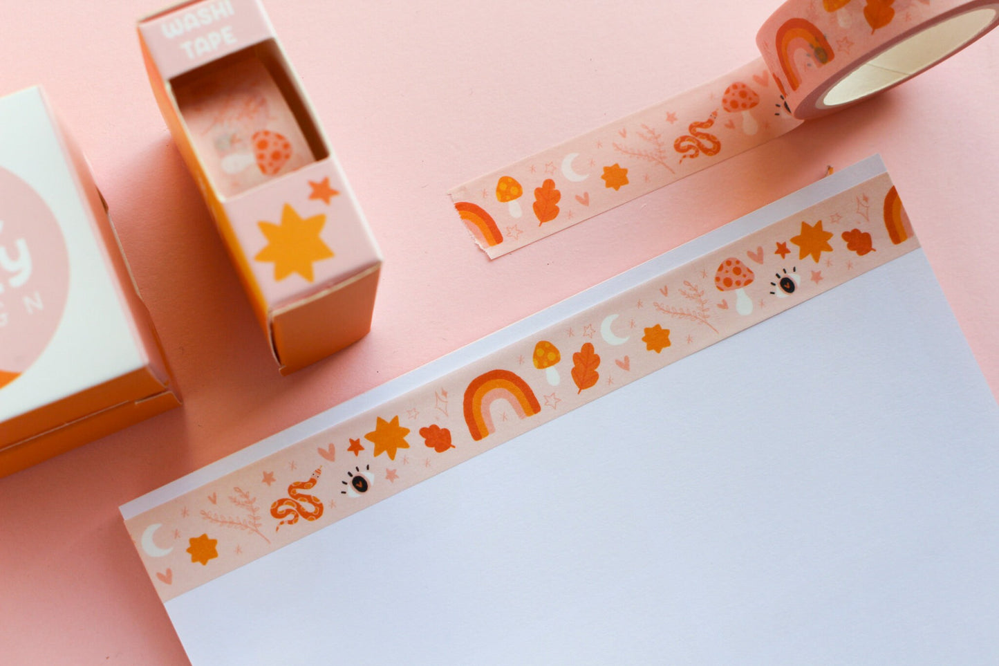 Witchy Snake Toadstool Washi Tape, Mushroom, Witch, Halloween, Decorative Tape