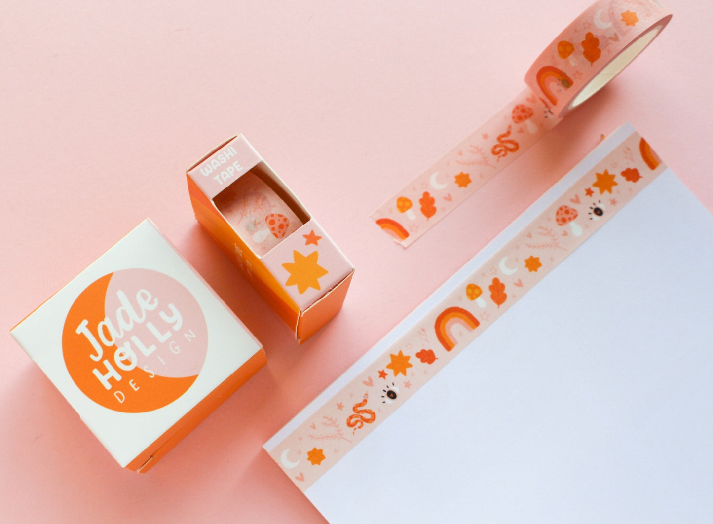Witchy Snake Toadstool Washi Tape, Mushroom, Witch, Halloween, Decorative Tape